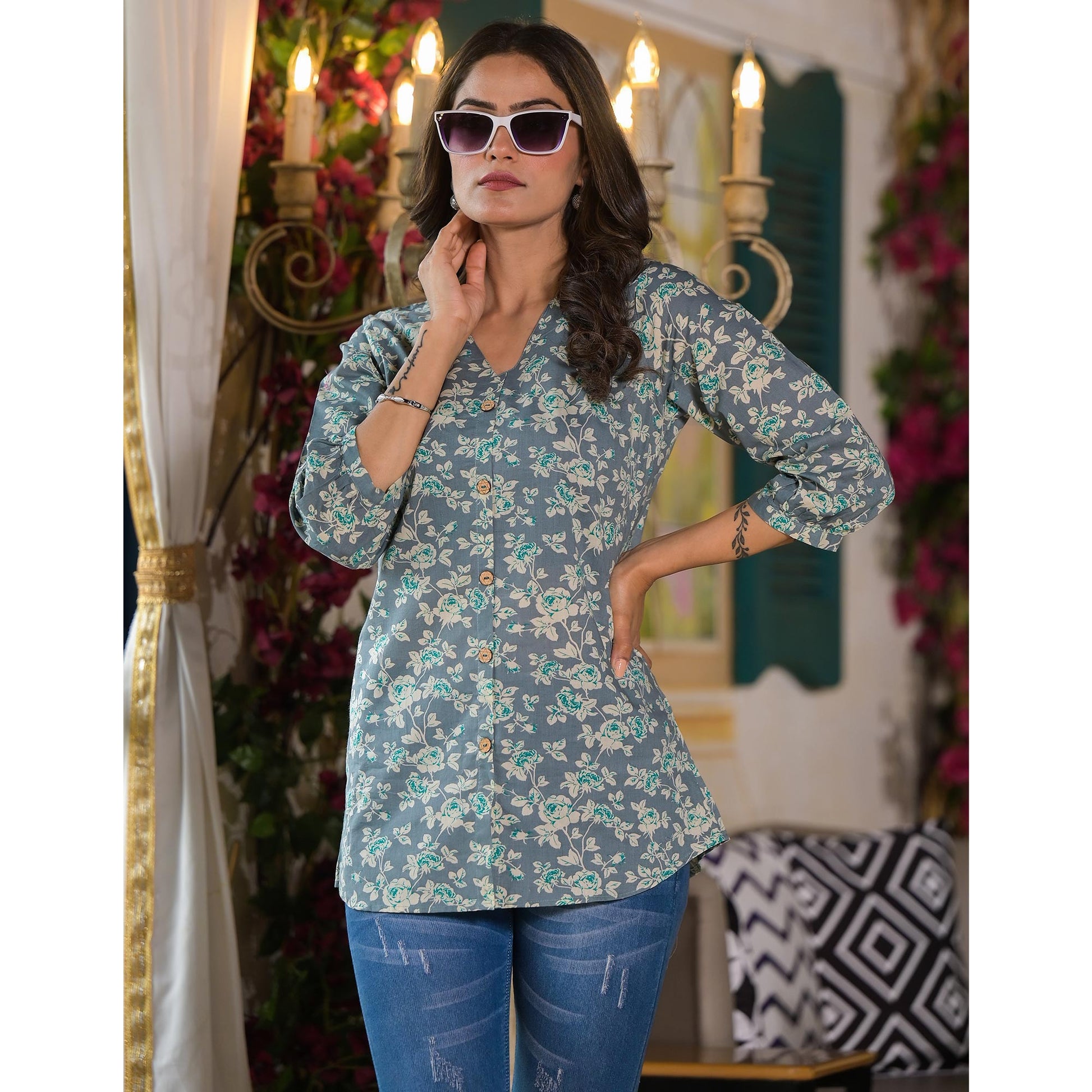grey-floral-printed-pure-cotton-top