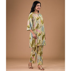 green-printed-pure-cotton-co-ord-set