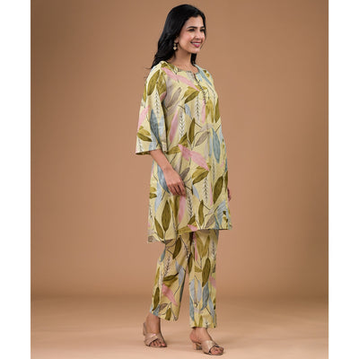 green-printed-pure-cotton-co-ord-set