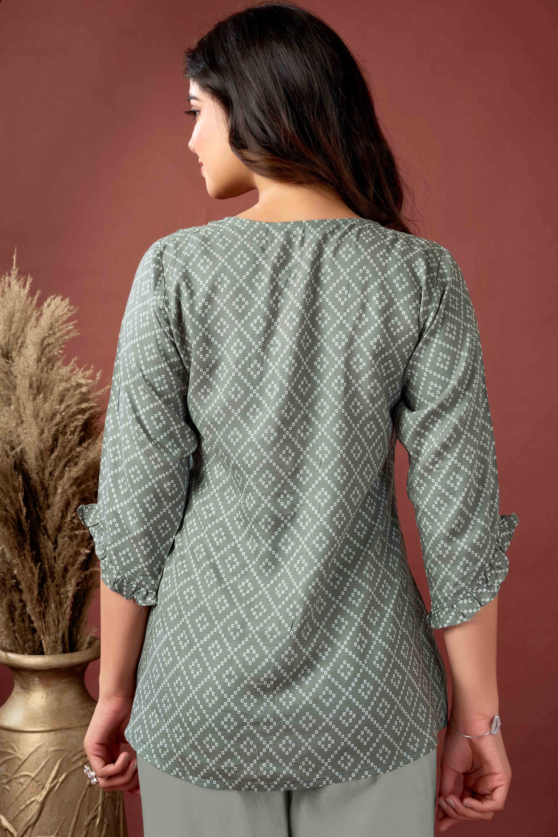 grey-bandhani-printed-pure-cotton-top