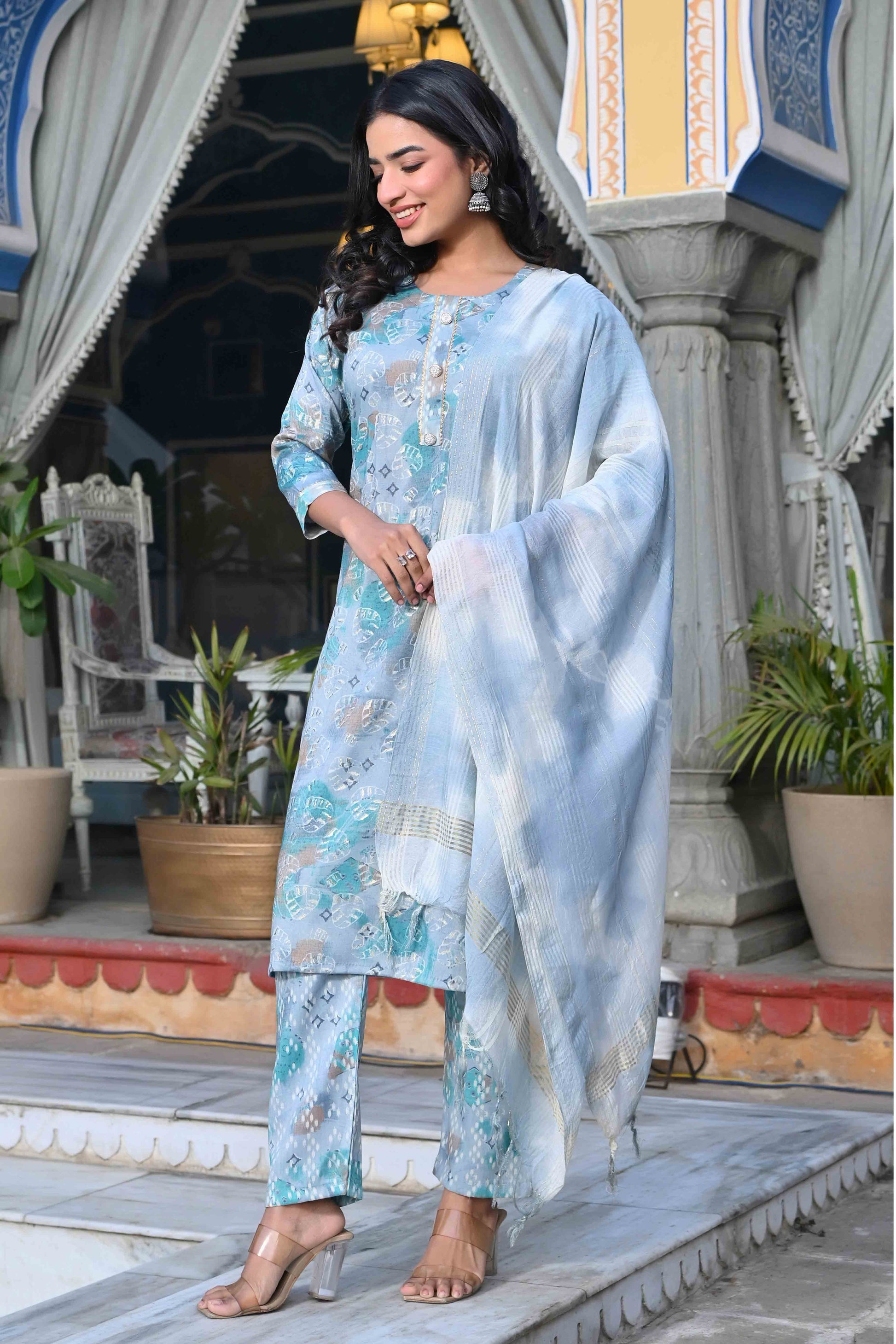 grey-turquoise-floral-foil-printed-rayon-salwar-suit