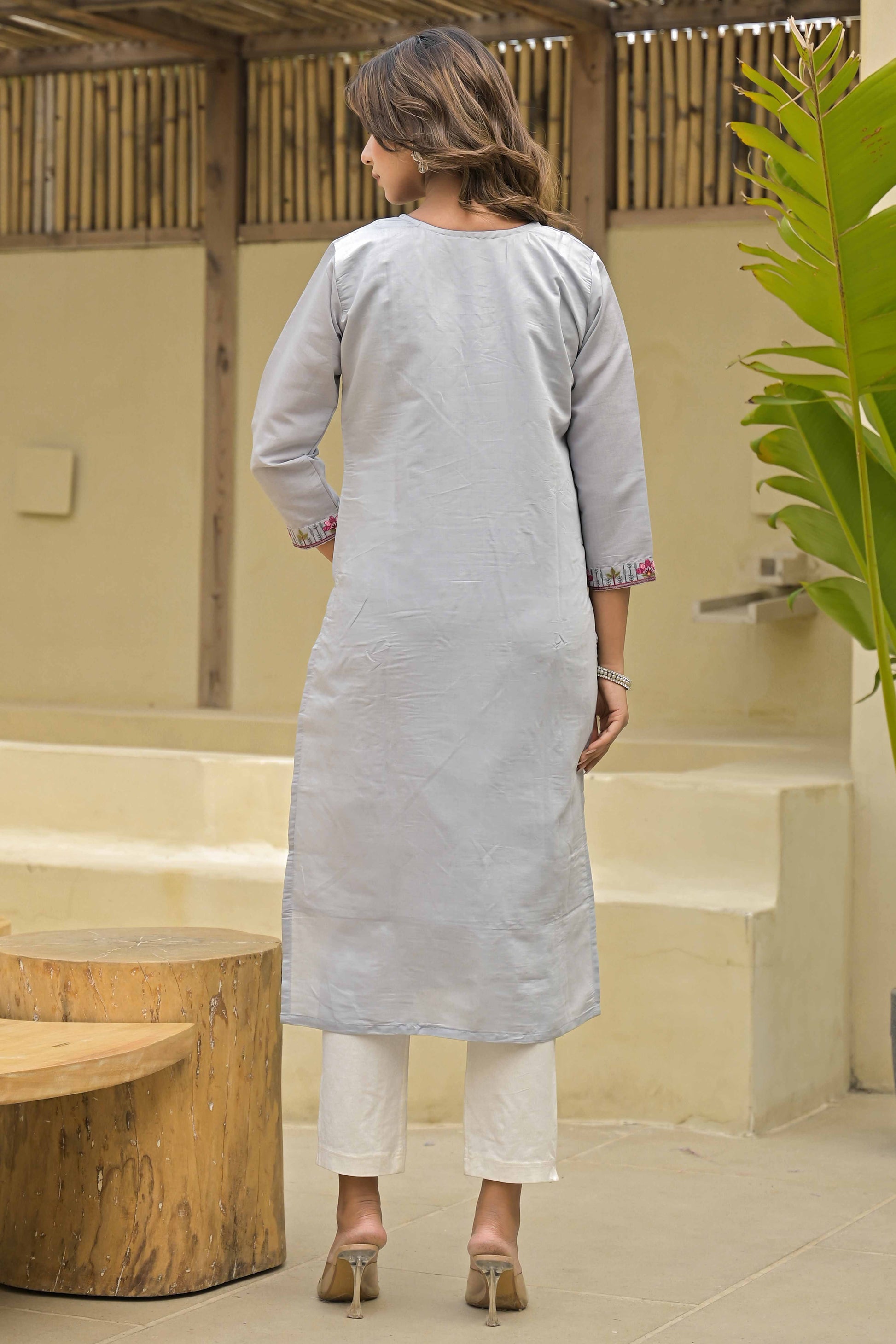 grey-floral-embroidered-chanderi-straight-kurti-with-handwork