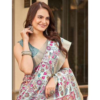 grey-floral-digital-printed-tussar-silk-saree-2