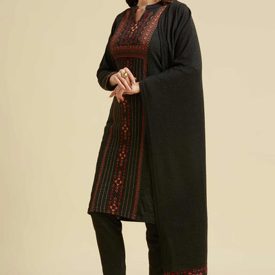 grey-floral-woolen-salwar-suit