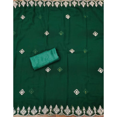 green-sequins-embroidered-georgette-dress-material-4