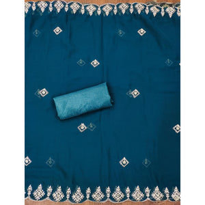 Morpich Sequins Embroidered Georgette Dress Material