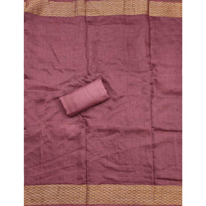 Dusty Rose Pink Floral Sequins Embroidered Cotton Silk Dress Material