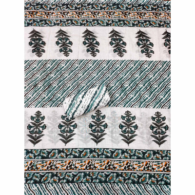 Morpich Printed With Embroidered Cotton Blend Dress Material