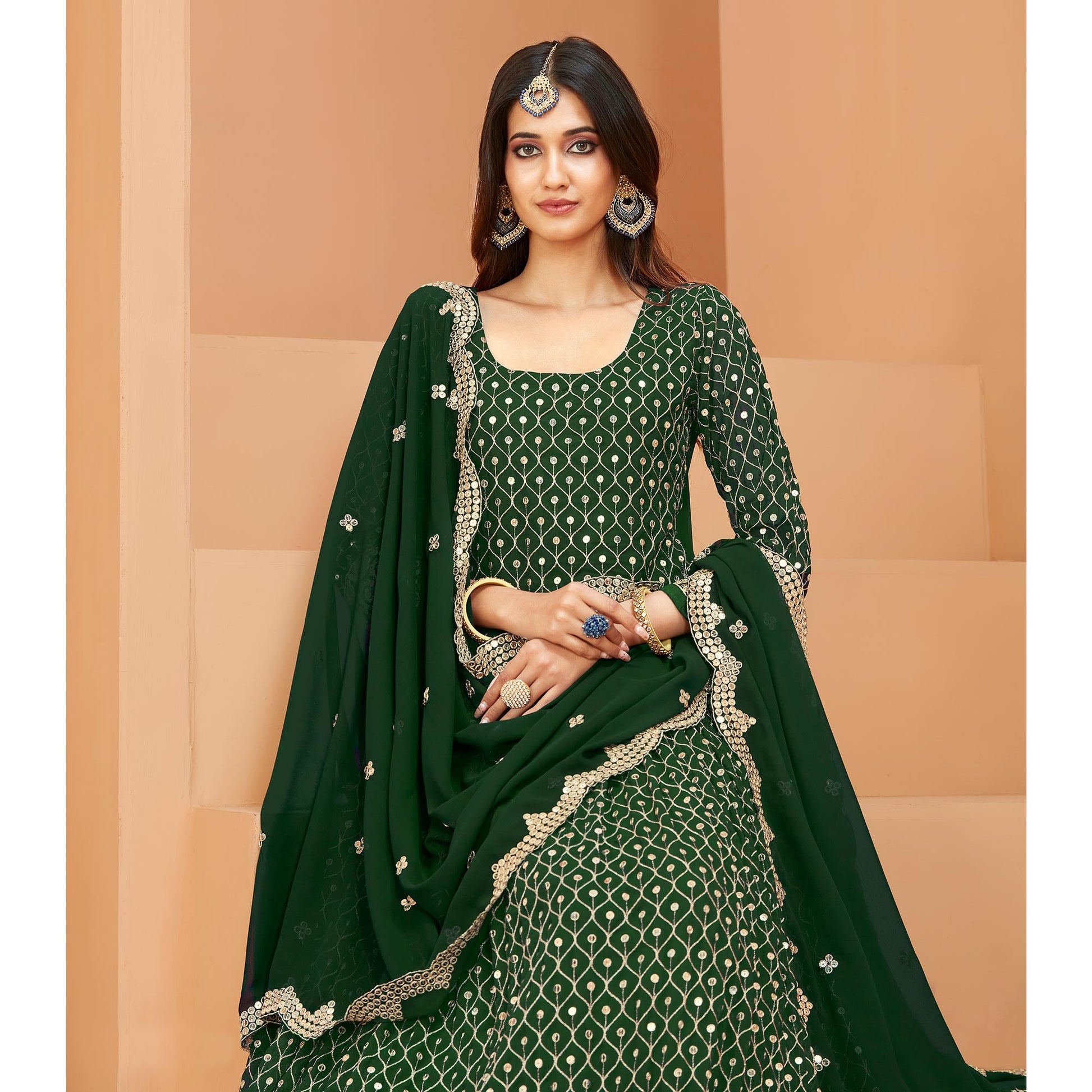 green-sequins-embroidered-georgette-semi-stitched-anarkali-suit