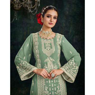 green-floral-embroidered-georgette-semi-stitched-palazzo-suit