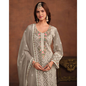 grey-floral-embroidered-organza-semi-stitched-suit-1