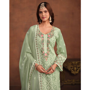 green-floral-embroidered-organza-semi-stitched-suit-1