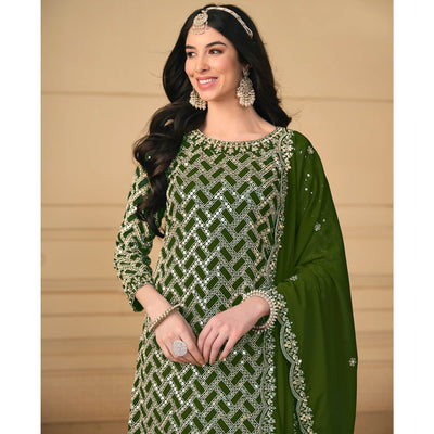 green-sequins-embroidered-georgette-semi-stitched-sharara-suit-3