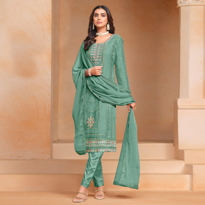 green-floral-embroidered-organza-semi-stitched-salwar-suit-4