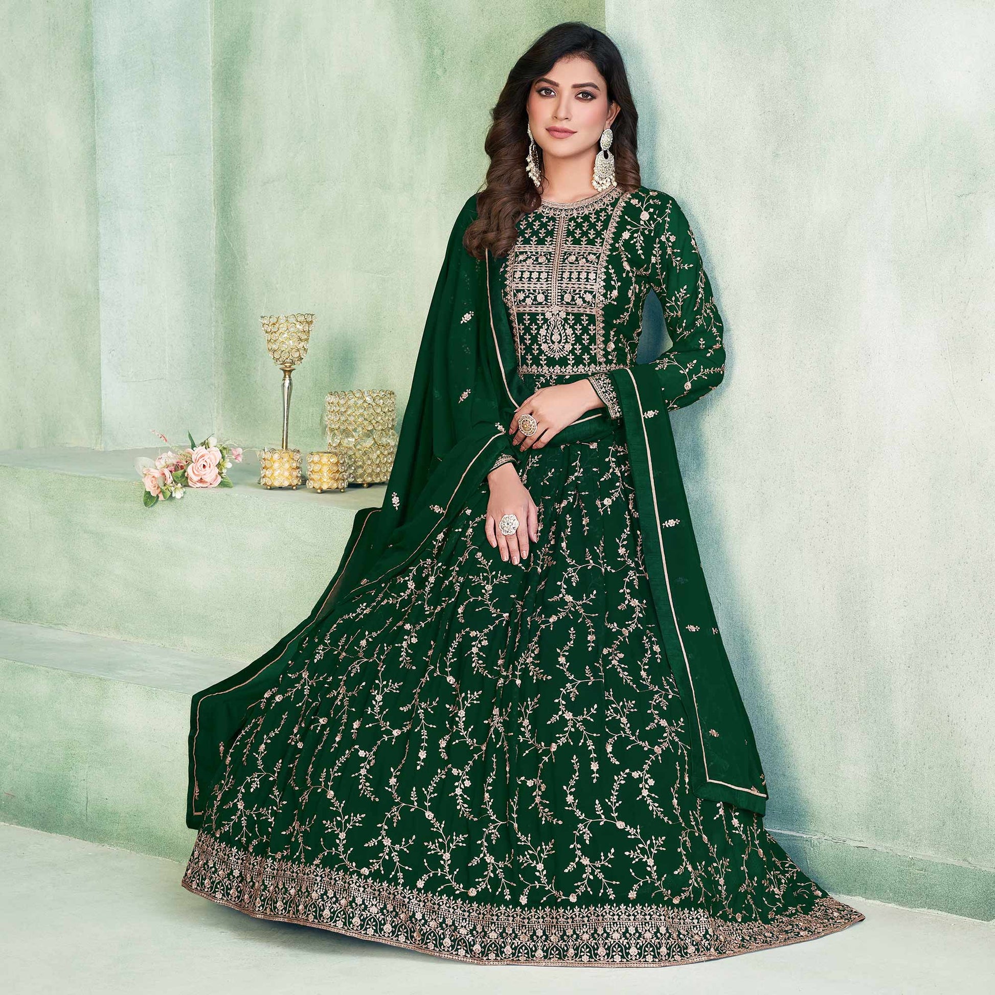 green-embroidered-georgette-semi-stitched-anarkali-suit