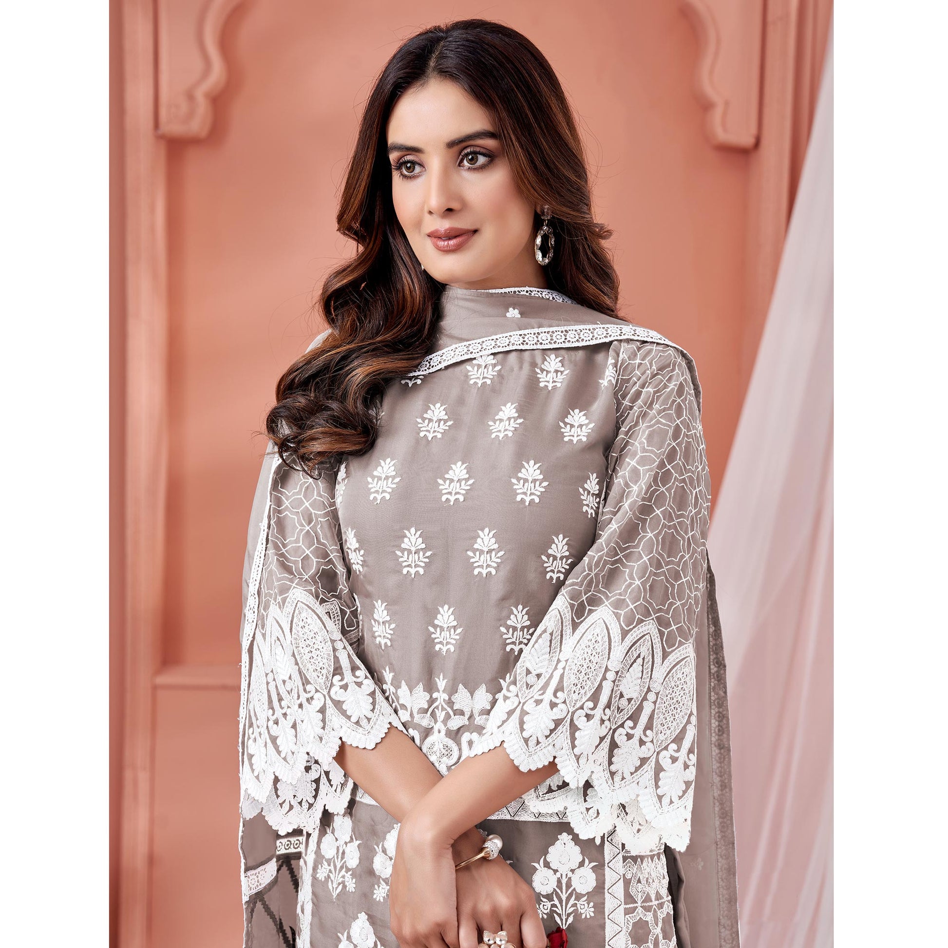 grey-floral-embroidered-organza-semi-stitched-suit