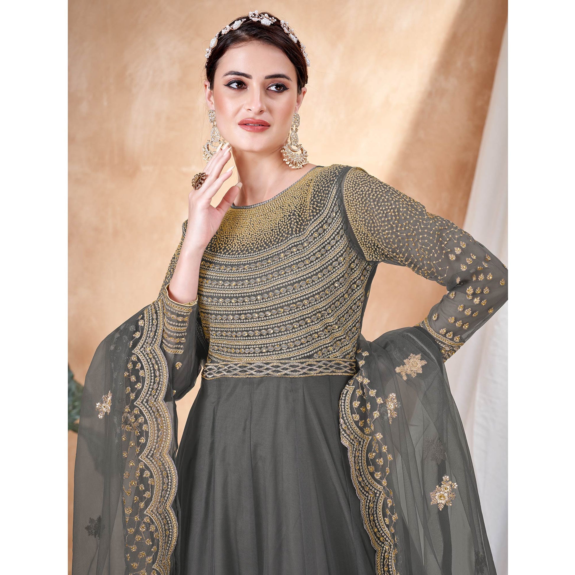 grey-floral-embroidered-net-semi-stitched-anarkali-suit