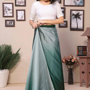 green-solid-satin-ready-to-wear-ombre-saree