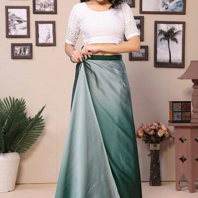 green-solid-satin-ready-to-wear-ombre-saree