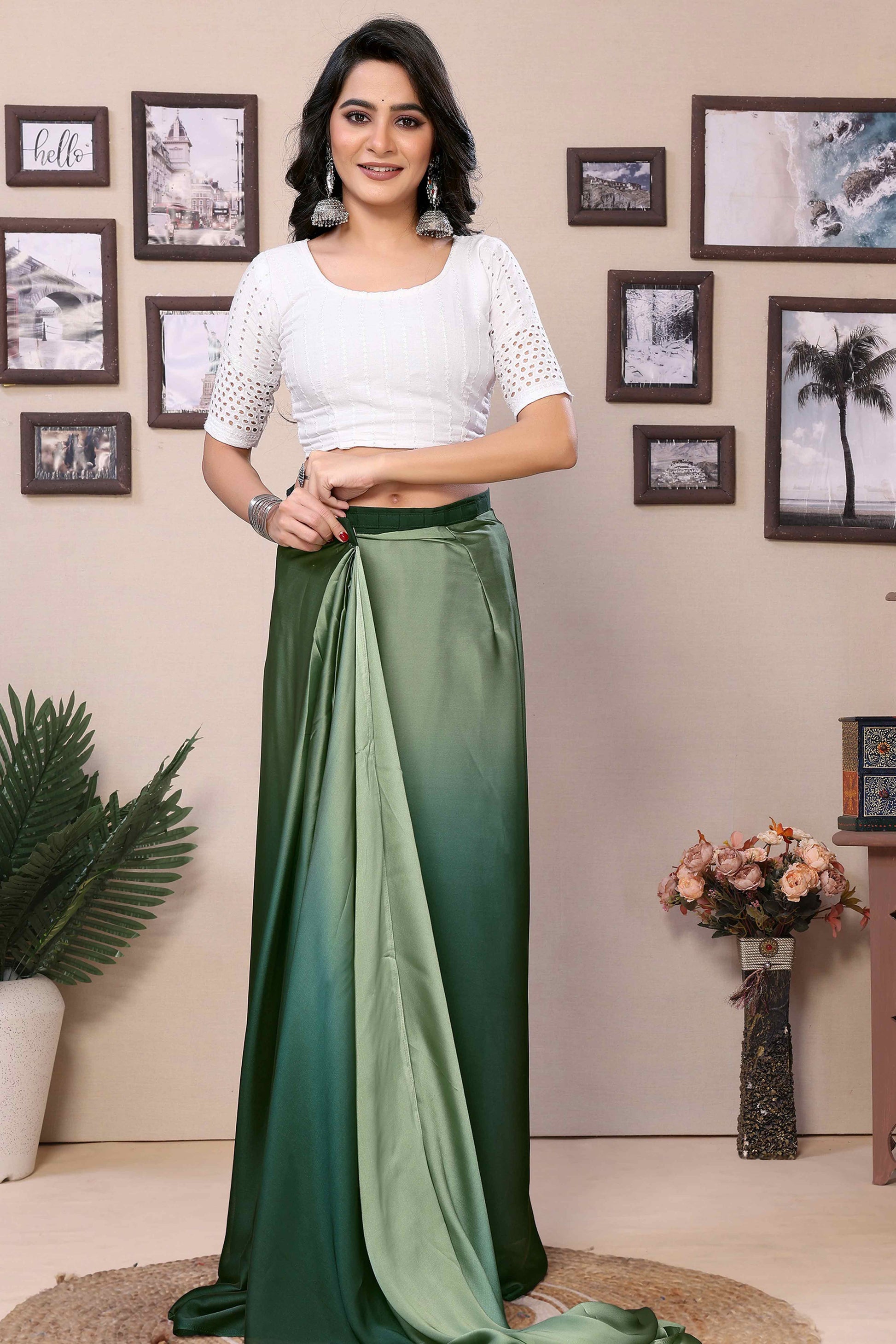 17green-solid-satin-ready-to-wear-ombre-saree