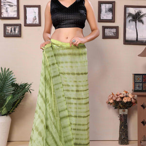 green-shibori-printed-georgette-ready-to-wear-saree