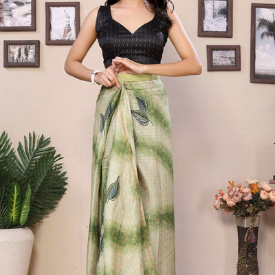 green-woven-with-printed-silk-ready-to-wear-saree