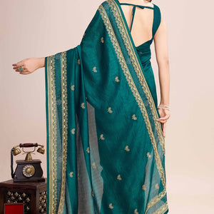 green-floral-embroidered-vichitra-silk-saree-5