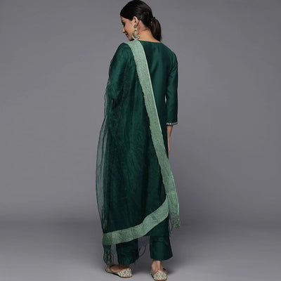 green-embroidered-rayon-kurti-set