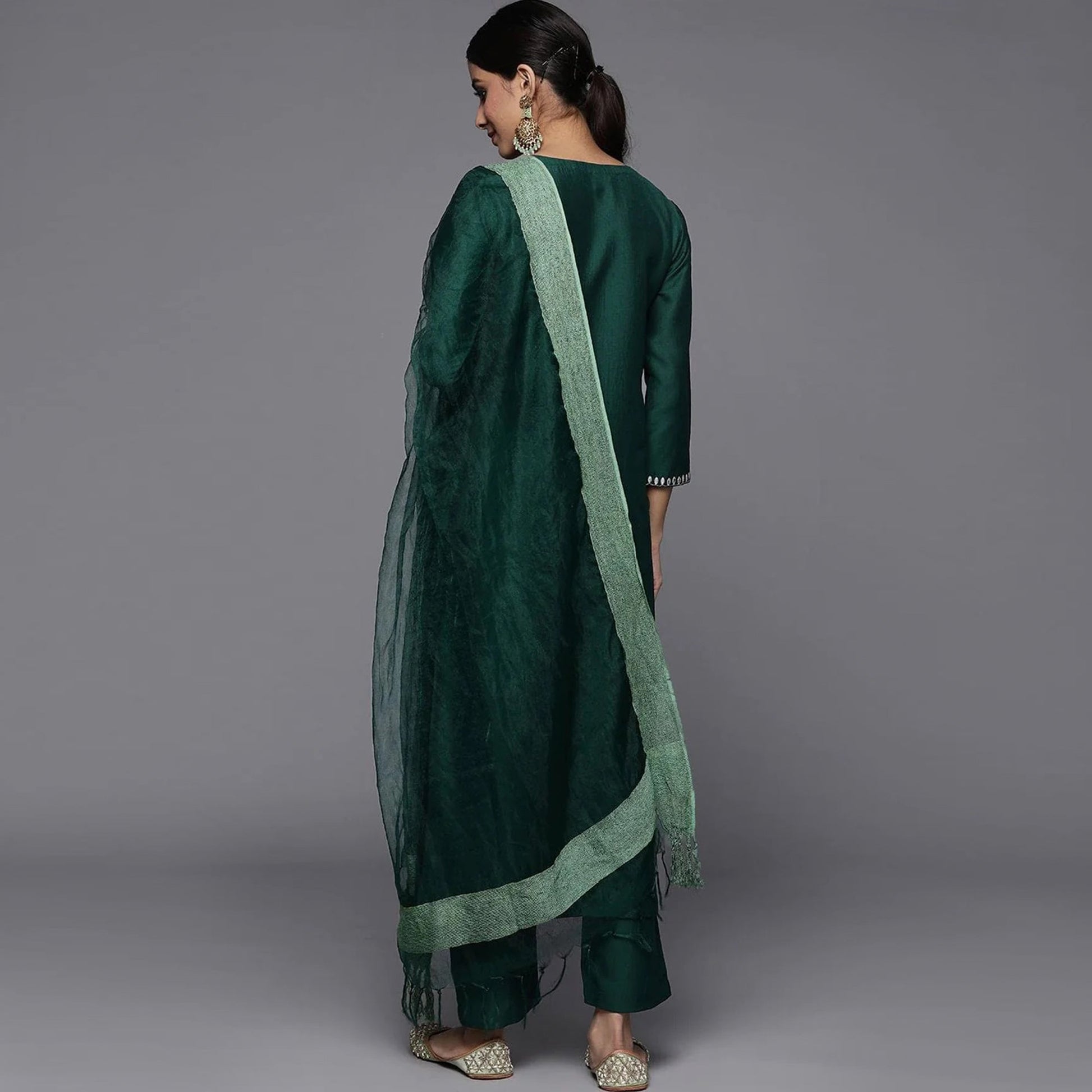 green-embroidered-rayon-kurti-set