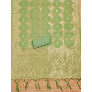 green-woven-chanderi-dress-material-3
