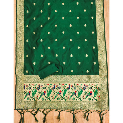 green-floral-zari-woven-banarasi-silk-dress-material-11