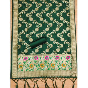 green-floral-woven-banarasi-silk-dress-material-5