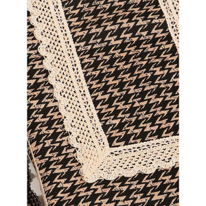 Cream & Black Printed Pure Cotton Dress Material