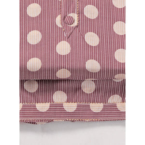 Mauve Printed With Gota Patti Work Pure Cotton Dress Material