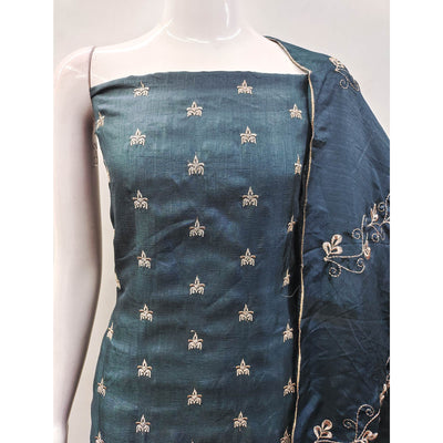 grey-embroidered-vichitra-silk-dress-material