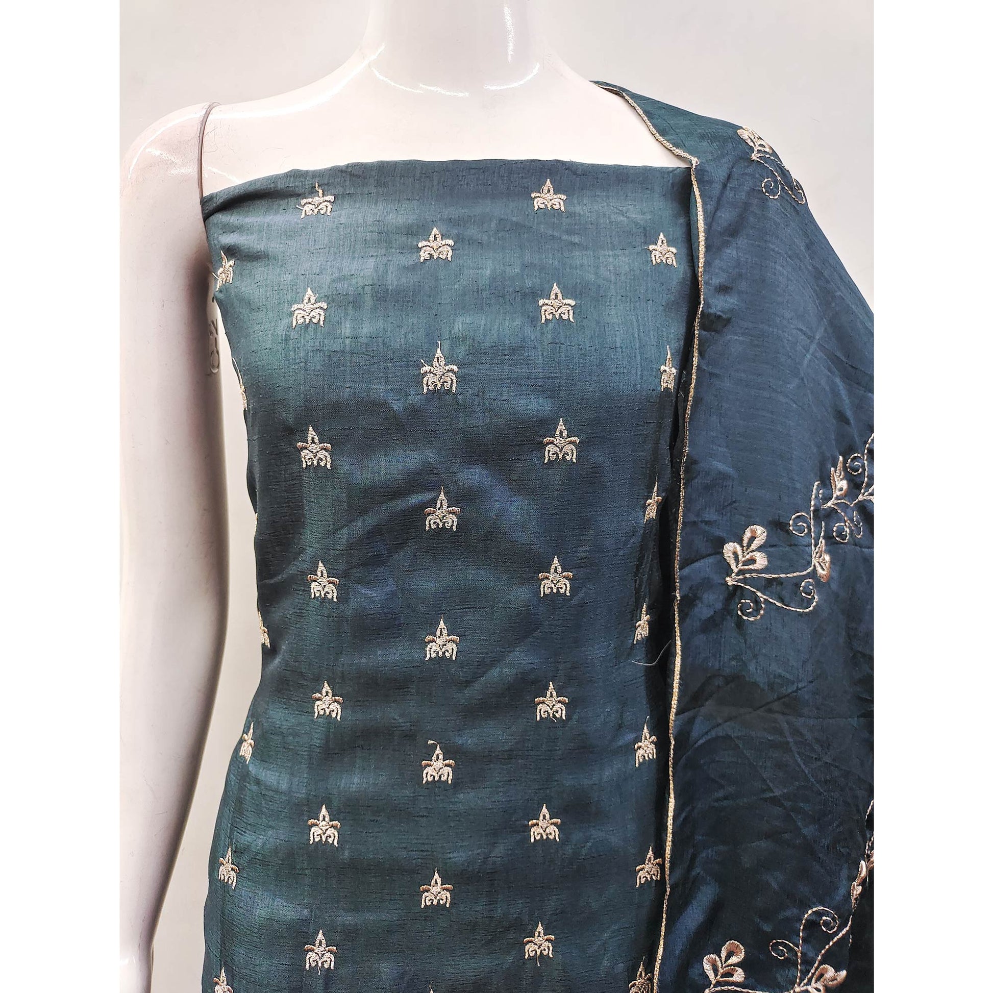 grey-embroidered-vichitra-silk-dress-material