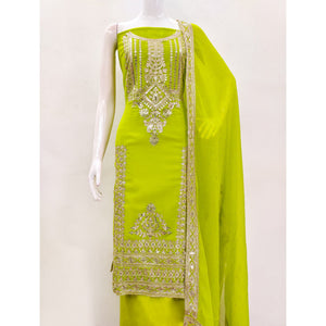 green-floral-sequins-embroidered-georgette-dress-material-6