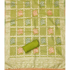 green-woven-with-handwork-simmer-jacquard-dress-material