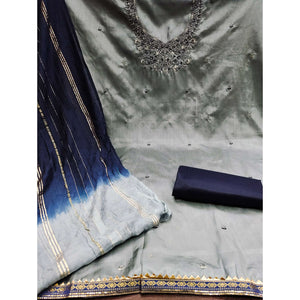 grey-floral-embroidered-art-silk-dress-material