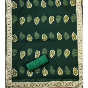 green-floral-woven-shimmer-jacquard-dress-material