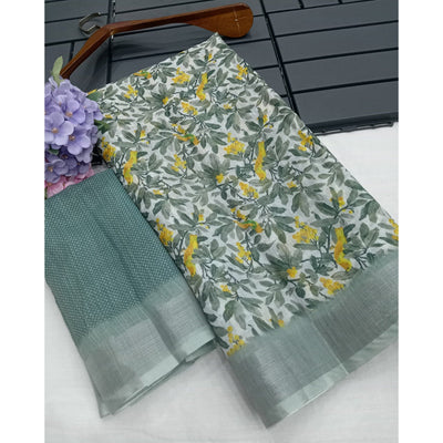 grey-floral-digital-printed-linen-saree-6