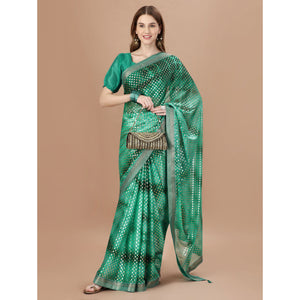 green-foil-printed-lycra-saree-with-lace-border-1