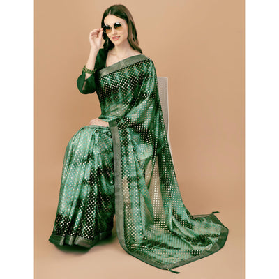 green-foil-printed-lycra-saree-with-lace-border-2