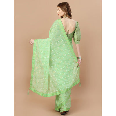 green-foil-printed-chiffon-saree-with-lace-border-3