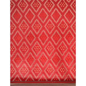 Maroon Floral Foil Printed Chiffon Saree With Tassels