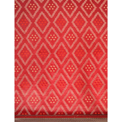 Maroon Floral Foil Printed Chiffon Saree With Tassels