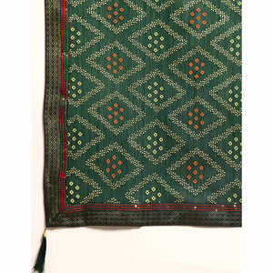 green-floral-foil-printed-chiffon-saree-with-tassels-1