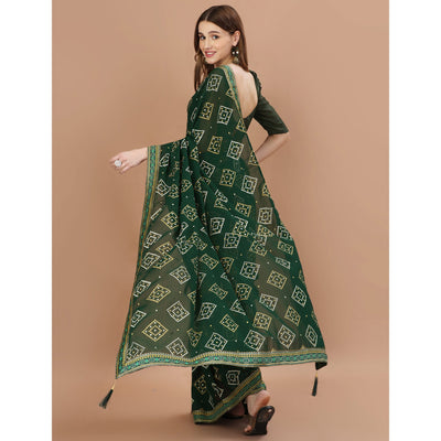 green-bandhani-printed-chiffon-saree-7