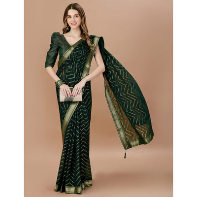 green-foil-printed-chiffon-saree-with-lace-border-4