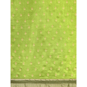 green-floral-printed-vichitra-silk-saree-with-tassels